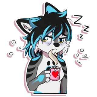 🥱 emoji Leon the spirit Telegram sticker 23 of 44