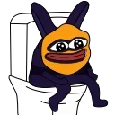 🙂 emoji Bunny PePe | @QStickers Telegram sticker 16 of 16