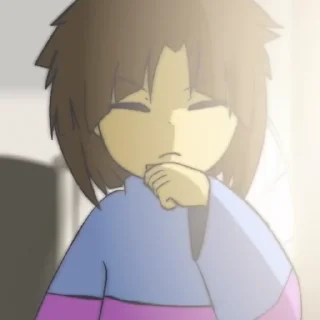 💙 emoji •/ Frisk /• by : @Undertale_Stickers Telegram sticker 8 of 38