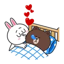 💋 emoji brown and cony's love supercharged Telegram sticker 12 of 31