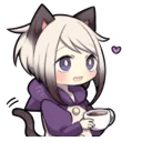 Sticker from siamese neko