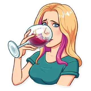 🍷 emoji Girls @english_world_chatting Telegram sticker 13 of 120
