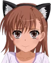 😺 emoji Misaka best Waifu v.2 Telegram sticker 5 of 47