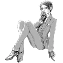 👱 emoji Akutagawa Ryunosuke by Roka Telegram sticker 10 of 120