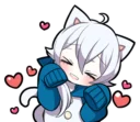 ❤ emoji WHITE KITTEN 4 Telegram sticker 11 of 40