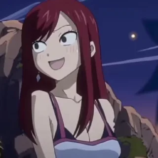 ☺️ emoji Erza Scarlet 🎥 @RealmOfTheFuture Telegram sticker 12 of 64