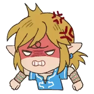 😠 emoji Link & Zelda (@thehyrulefantasyita) Telegram sticker 18 of 20