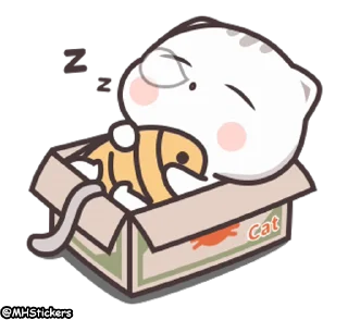 😴 emoji @MHStickers Kawaii Neko Chan 3 Telegram sticker 7 of 25