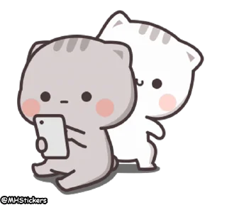 👀 emoji @MHStickers Kawaii Neko Chan 3 Telegram sticker 22 of 25