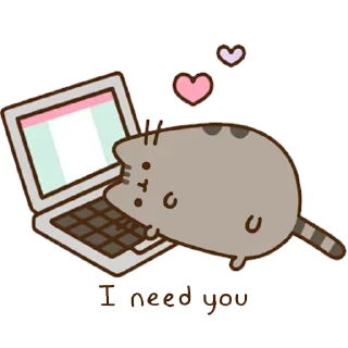 💕 emoji pusheen cat Telegram sticker 15 of 70