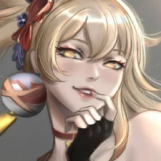 😏 emoji Yoimiya Telegram sticker 24 of 34