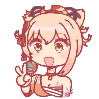 ✌️ emoji Yoimiya Pack 🎇 Telegram sticker 20 of 48