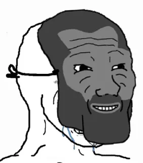 🥴 emoji Gigachad Wojak Telegram sticker 19 of 54