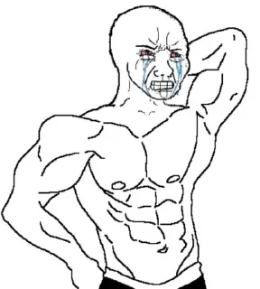 🥴 emoji Gigachad Wojak Telegram sticker 22 of 54