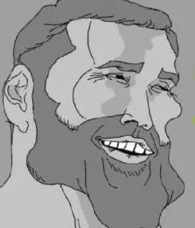 🥴 emoji Gigachad Wojak Telegram sticker 7 of 54