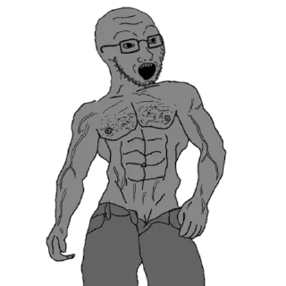 🥴 emoji Gigachad Wojak Telegram sticker 17 of 54