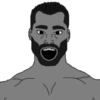 🥴 emoji Gigachad Wojak Telegram sticker 11 of 54