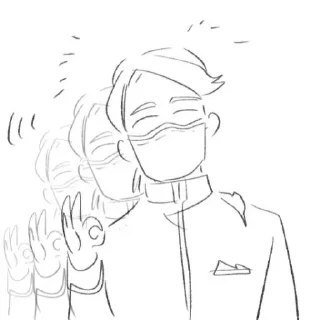 👌 emoji Identity v 三三ᕕ( ᐛ )ᕗ @kiddos_Stickers Telegram sticker 19 of 90