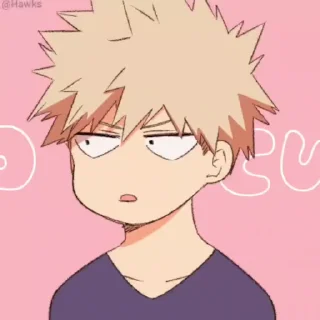 ❓ emoji (@Tengen) Bakugou Katsuki Telegram sticker 17 of 45