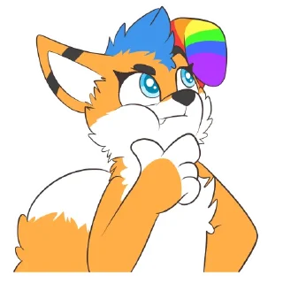 🤔 emoji FuzzyTheFox by Pulex Telegram sticker 9 of 53