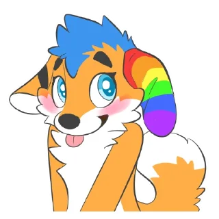 😊 emoji FuzzyTheFox by Pulex Telegram sticker 21 of 53