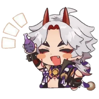 ⛩ emoji Chibi Arataki Itto By (@Miyukotto) Telegram sticker 16 of 25