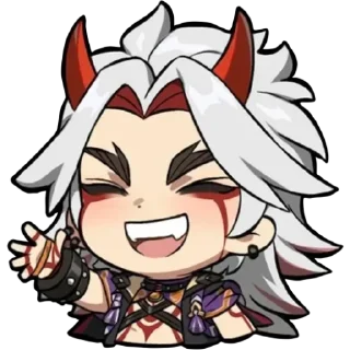 Sticker from Chibi Arataki Itto By (@Miyukotto)