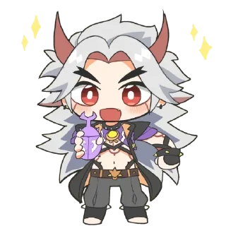 ⛩ emoji Chibi Arataki Itto By (@Miyukotto) Telegram sticker 11 of 25