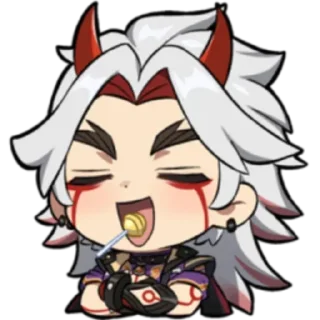 ⛩ emoji Chibi Arataki Itto By (@Miyukotto) Telegram sticker 5 of 25