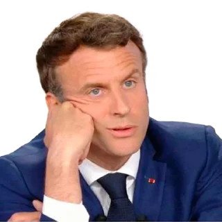 Sticker from Macron the powder