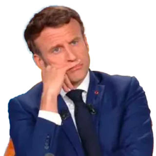 Sticker from Macron the powder