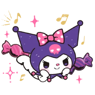 🤩 emoji Kuromi- Cute & Stylish @Nekostickerss Telegram sticker 6 of 25