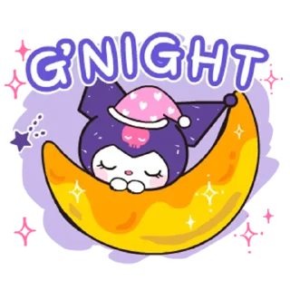 😴 emoji Kuromi- Cute & Stylish @Nekostickerss Telegram sticker 10 of 25