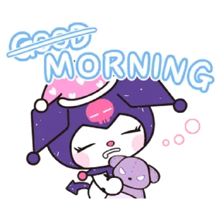 😪 emoji Kuromi- Cute & Stylish @Nekostickerss Telegram sticker 9 of 25