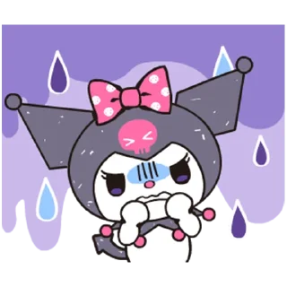 😰 emoji Kuromi- Cute & Stylish @Nekostickerss Telegram sticker 20 of 25