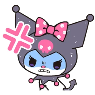 😠 emoji Kuromi- Cute & Stylish @Nekostickerss Telegram sticker 7 of 25