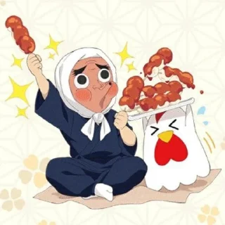 🍡 emoji Ханезука он няшка Telegram sticker 14 of 54