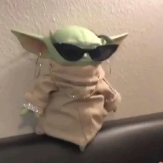 😎 emoji Baby Yoda Telegram sticker 17 of 27