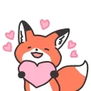😍 emoji ➣Q Red Fox 🦊 @QStickers 🦊 Telegram sticker 11 of 20