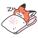 😴 emoji ➣Q Red Fox 🦊 @QStickers 🦊 Telegram sticker 20 of 20