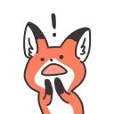 😟 emoji ➣Q Red Fox 🦊 @QStickers 🦊 Telegram sticker 10 of 20
