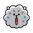 😰 emoji BT21 [ @WithBTS ] Telegram sticker 8 of 42