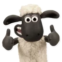 👍 emoji Shaun the Sheep Telegram sticker 11 of 17