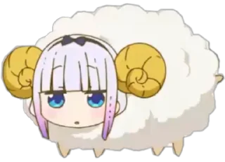 🐑 emoji Kanna Chan Telegram sticker 8 of 13
