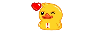 ♥️ emoji 'Mini Duck | @iStickerLand, Telegram sticker 14 of 46