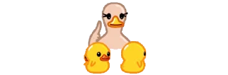 😐 emoji 'Mini Duck | @iStickerLand, Telegram sticker 16 of 46