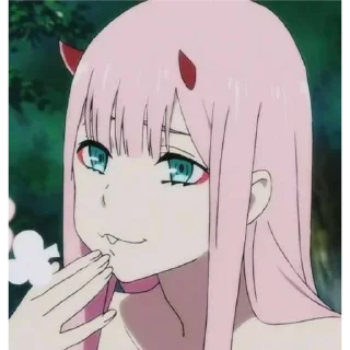 😂 emoji Zero Two Telegram sticker 15 of 19