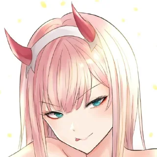 😈 emoji zero two mood Telegram sticker 5 of 35