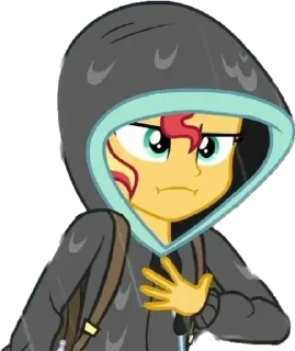😒 emoji Equestria girls Telegram sticker 10 of 81