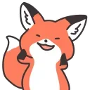👍 emoji ➣Q Red Fox 🦊 @QStickers 🦊 Telegram sticker 17 of 20